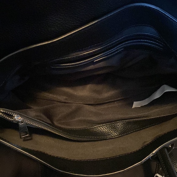 Good Condition** ZARA large black pebbled texture handbag w strap, fits laptop - Picture 14 of 16